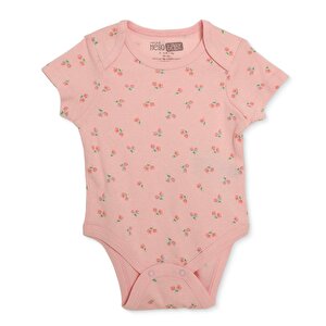 HelloBaby Kısa Kol Body, Pembe, 1 - 3 Ay