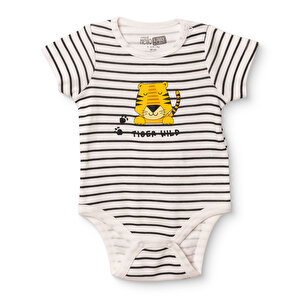HelloBaby Kısa Kol Body, Ekru, 1 - 3 Ay