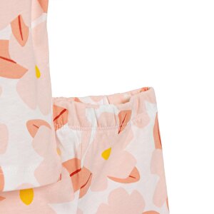 Kısa Kol Büyük Çiçek Desenli Bisiklet Yaka Pijama Takımı Kısa Kol Büyük Çiçek Desenli Bisiklet Yaka Pijama Takımı