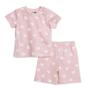 HelloBaby Kısa Kol Pija, Pembe, 3 - 6 Ay