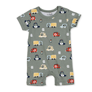 HelloBaby Kısa Tulum, Haki, 6 Ay