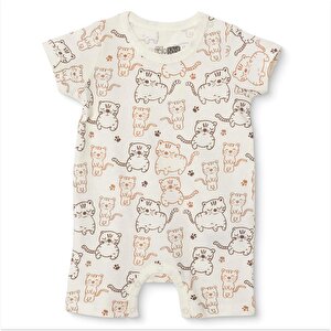 HelloBaby Kısa T, Ekru Baskılı, 3 - 6 Ay