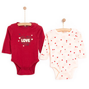 HelloBaby Kız 2li Uzun Kol, Pembe, 3 Ay