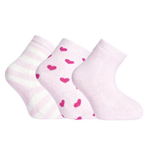 HelloBaby Kız 3lü Havlu Ç, Pembe, 0-6 Ay