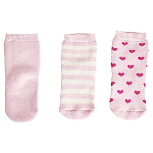 Kız 3lü Havlu Çorap Kız Bebek
