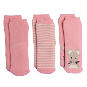 HelloBaby Kız 3lü Ha, Açık Pembe, 0-6 Ay