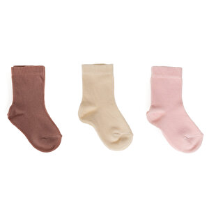 HelloBaby 3lü Soket Çorap, Pembe, 0-6 Ay