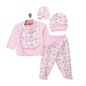 HelloBaby Kız 5li Askı, Pembe, Yenidoğan