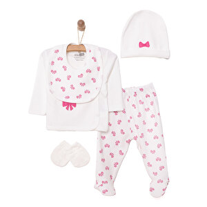 HelloBaby Kız 5li Askı, Ekru, Yenidoğan