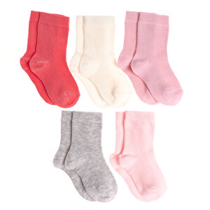 HelloBaby Kız 5'li Soket, Pembe, 0-6 Ay