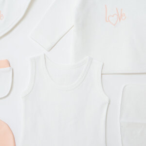 Kız Bebek 10'lu Hastane Çıkışı İnterlok V Yaka Uzun Kol Patikli Kız Bebek 10'lu Hastane Çıkışı İnterlok V Yaka Uzun Kol Patikli