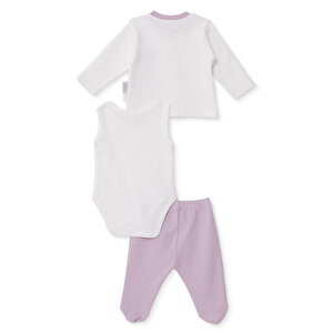 Kız Bebek 10'lu Hastane Çıkışı İnterlok V Yaka Uzun Kol Patikli Kız Bebek 10'lu Hastane Çıkışı İnterlok V Yaka Uzun Kol Patikli