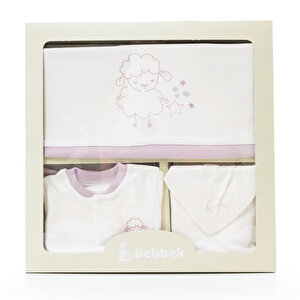 Kız Bebek 10'lu Hastane Çıkışı İnterlok V Yaka Uzun Kol Patikli Kız Bebek 10'lu Hastane Çıkışı İnterlok V Yaka Uzun Kol Patikli