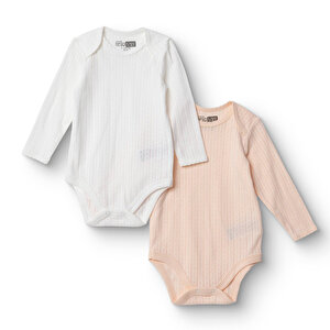 HelloBaby 2li Uzun Kol B, Ekru, 1 - 3 Ay