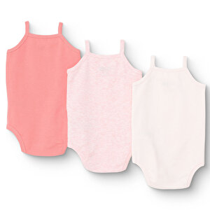 Kız Bebek 3lü Atlet Body Ribana Bisiklet Yaka İp Askılı Kız Bebek 3lü Atlet Body Ribana Bisiklet Yaka İp Askılı