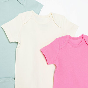 Kız Bebek 3lü Atlet Body Ribana Bisiklet Yaka Kısa Kol Kız Bebek 3lü Atlet Body Ribana Bisiklet Yaka Kısa Kol