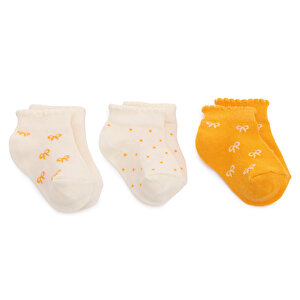 HelloBaby 3'lü Bile, Bej Baskılı, 0-6 Ay