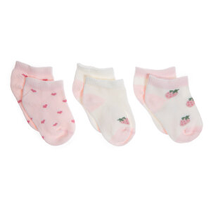 HelloBaby 3'lü Bilek Çora, Pembe, 0-6 Ay