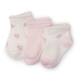 HelloBaby 3'lü Bilek Çorap, Lila, 0-6 Ay