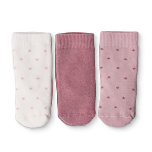 HelloBaby 3lü Havlu Çorap, Pembe, 0-6 Ay