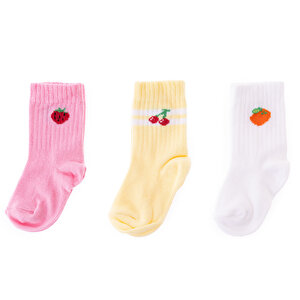 HelloBaby 3lü Soket Çorap, Pembe, 0-6 Ay