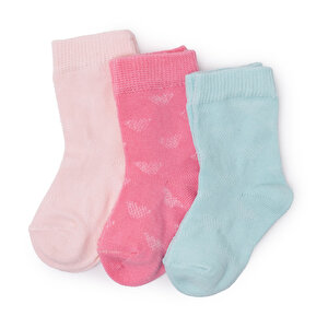 HelloBaby 3lü Soket Çorap, Pembe, 0-6 Ay HelloBaby 3lü Soket Çorap, Pembe, 0-6 Ay
