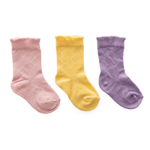 HelloBaby, 3lü Soket Çor, Sarı, 0-6 Ay HelloBaby, 3lü Soket Çor, Sarı, 0-6 Ay