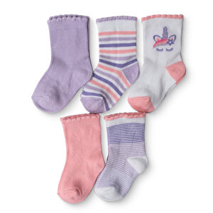 HelloBaby, 5'li Soket Ço, Lila, 0-6 Ay