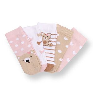 Kız Bebek 5'li Soket Çorap Kız Bebek 5'li Soket Çorap