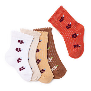 Kız Bebek 5'li Soket Çorap