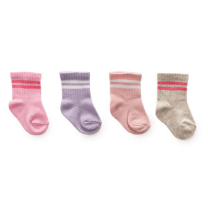 HelloBaby 5'li Soket Çora, Pembe, 0-6 Ay