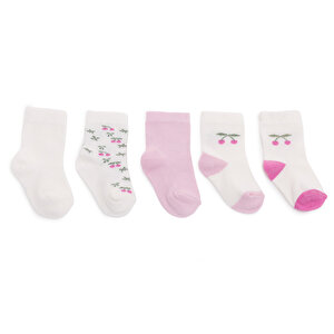 HelloBaby 5'li Soket Çorap, Ekru, 0-6 Ay