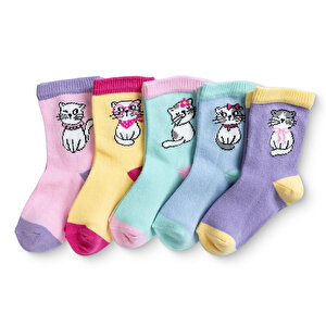 HelloBaby 5'li Soket Çorap, Sarı, 0-6 Ay