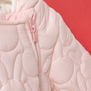 Kız Bebek Astronot Tulum Polyester Kapüşonlu Yaka Uzun Kol Patikli Paça