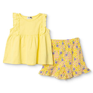 HelloBaby Bluz-Şort, Sarı, 6 - 9 Ay