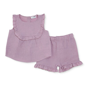 HelloBaby, Bluz-Şort, Mürdüm, 6 - 9 Ay