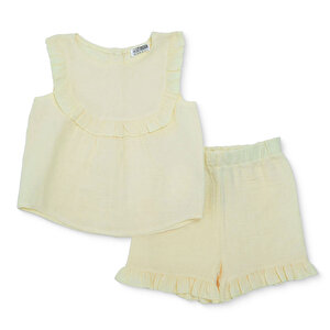 HelloBaby, Bluz-Şort, Sarı, 6 - 9 Ay