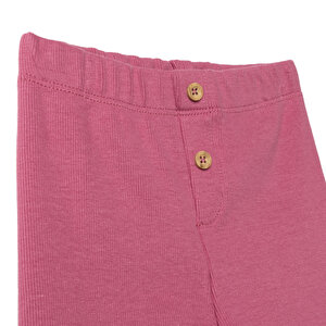 Kız Bebek Bluz - Tayt Enjoy Bear İki İplik Uzun Kol Reçme Paça