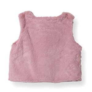 Kız Bebek Chic Yelek Bisiklet Yaka Kısa Kol