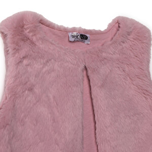 Kız Bebek Chic Yelek Bisiklet Yaka Kısa Kol