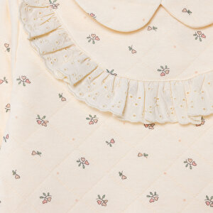 Kız Bebek Cutie Bluz-Pantolon Kapitone Örme Bebe Yaka Uzun Kol Lastikli Paça