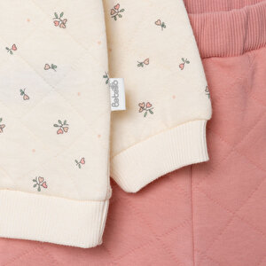 Kız Bebek Cutie Bluz-Pantolon Kapitone Örme Bebe Yaka Uzun Kol Lastikli Paça