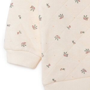 Kız Bebek Cutie Bluz-Pantolon Kapitone Örme Bebe Yaka Uzun Kol Lastikli Paça