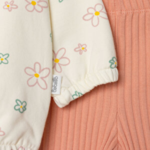 Kız Bebek Cutie Bluz-Tayt İki İplik Bebe Yaka Uzun Kol Ribanalı Paça