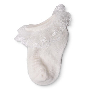 HelloBaby, Dantelli Çora, Ekru, 0-6 Ay