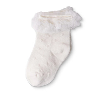 HelloBaby Dantelli Çorap, Beyaz, 0-6 Ay