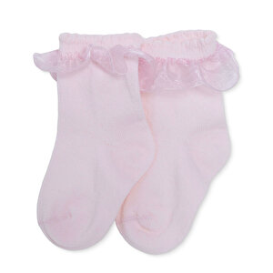 HelloBaby Dantelli Çorap, Pembe, 0-6 Ay