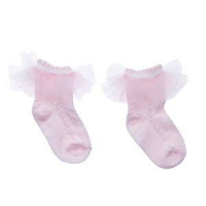 HelloBaby Dantelli Çorap, Pembe, 0-6 Ay