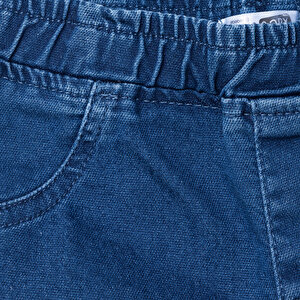 Kız Bebek Denim Pantolon Reçme Paça