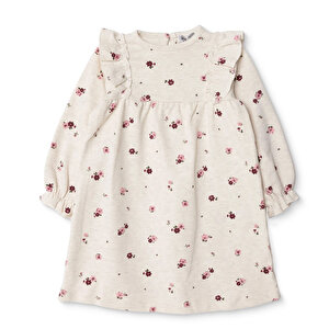 HelloBaby Elbise, Ekru Baskılı, 6 - 9 Ay